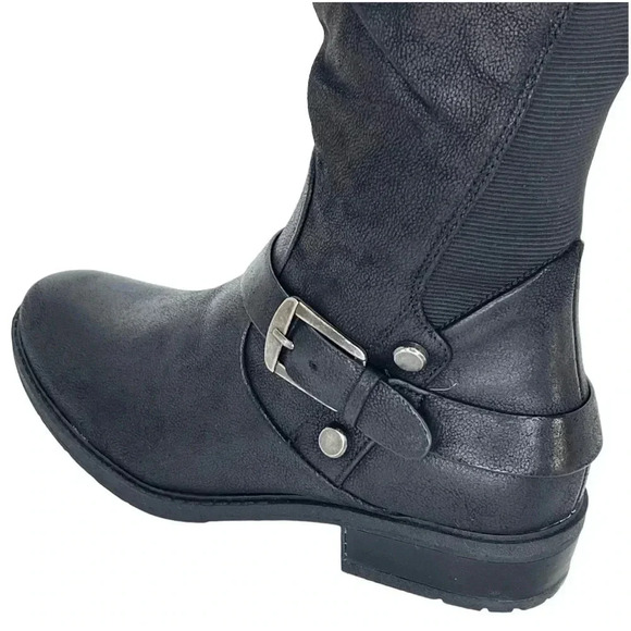 Baretraps Yanessa Black Fabric Knee High Womens Boots Size 5.5M - Picture 8 of 12